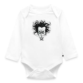 Mann - Baby Bio-Langarm-Body - Weiß - Vorne