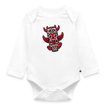 Totem de la Fiesta du Diable - Body Bébé bio manches longues - blanc - Devant