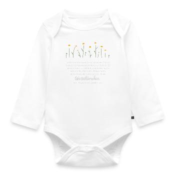 Gänseblümchen - Baby Bio-Langarm-Body - Weiß - Vorne