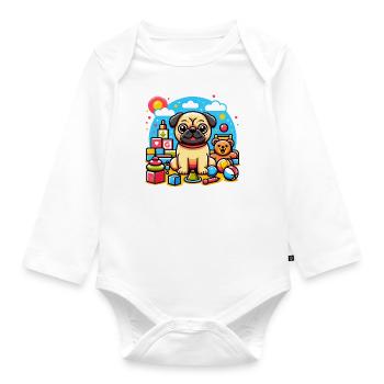 Carlin Anniversaire Enfants - Body Bébé bio manches longues - blanc - Devant