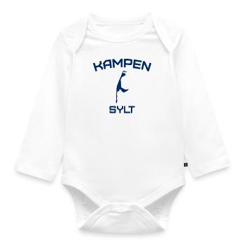 Sylt - Nordsee - Deutschland - Kampen - Insel - Baby Bio-Langarm-Body - Weiß - Vorne