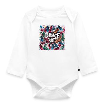 Rhythm in Motion - Organic Longsleeve Baby Bodysuit - white - Front