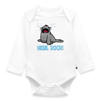 HEUL DOCH! - Baby Bio-Langarm-Body - Weiß - Vorne