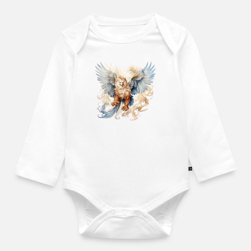 Griffon mythique - Body Bébé bio manches longues - blanc