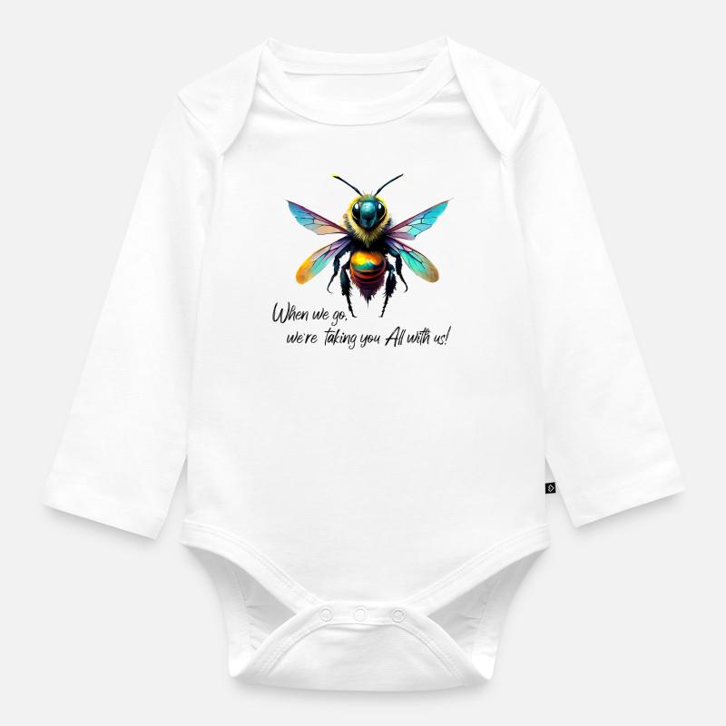 When we go - Baby Bio-Langarm-Body - Weiß