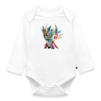 new fashion is with you for the first time - Organic Longsleeve Baby Bodysuit - white - Front