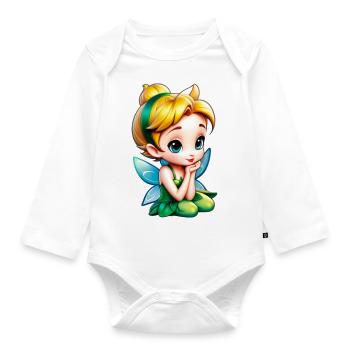 Little Fairy 6 - Organic Longsleeve Baby Bodysuit - white - Front