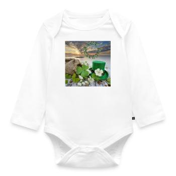 Saint patrick - Body Bébé bio manches longues - blanc - Devant