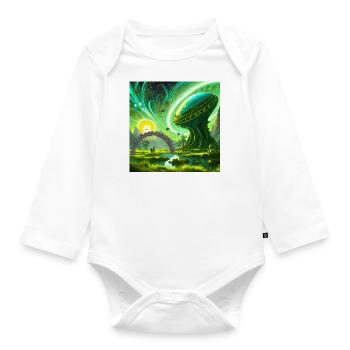 Beyond Borders - Organic Longsleeve Baby Bodysuit - white - Front