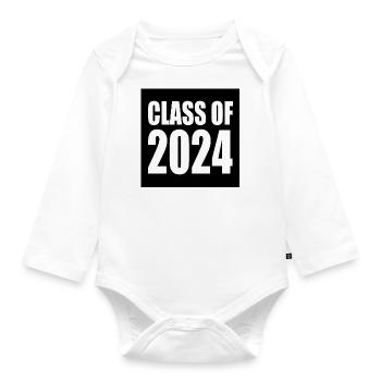 Class of 2024 - Organic Longsleeve Baby Bodysuit - white - Front