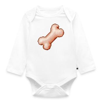 Bone Bone Fun Fun 8bit 16bit Retro Videospiele - Baby Bio-Langarm-Body - Weiß - Vorne