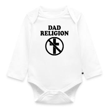 Dad religion - Body Bébé bio manches longues - blanc - Devant