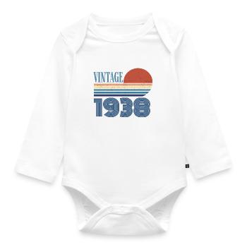 Vintage 1938 - Organic Longsleeve Baby Bodysuit - white - Front