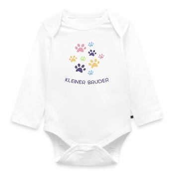 kleiner Bruder - Baby Bio-Langarm-Body - Weiß - Vorne