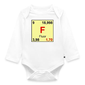 9 Flour - Baby Bio-Langarm-Body - Weiß - Vorne
