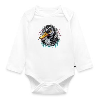 Duck - Organic Longsleeve Baby Bodysuit - white - Front