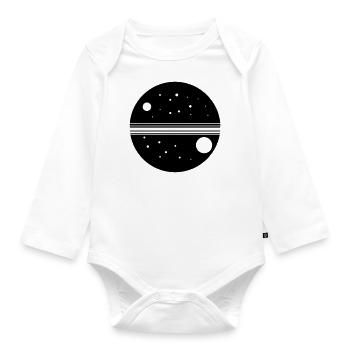 Planet Galaxie - Baby Bio-Langarm-Body - Weiß - Vorne