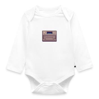 Retro Bytes - Comp - Baby Bio-Langarm-Body - Weiß - Vorne