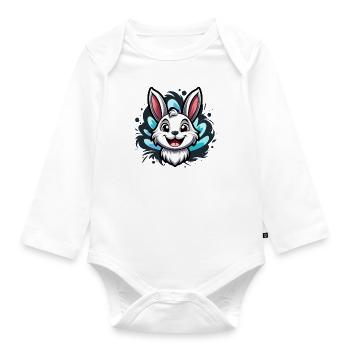 Easter Bunny - Organic Longsleeve Baby Bodysuit - white - Front
