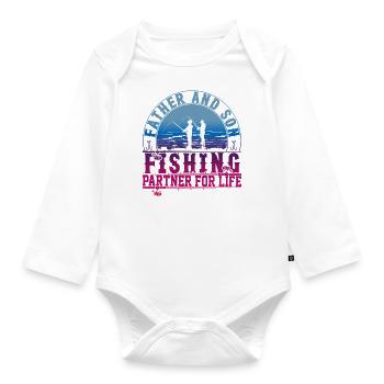 fisch, fisch, angeln, see, meer, angeln, fauna, exotisch - Baby Bio-Langarm-Body - Weiß - Vorne