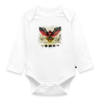 German eagle - Organic Longsleeve Baby Bodysuit - white - Front