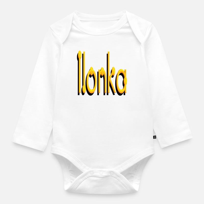 Ilonka2 - Baby Bio-Langarm-Body - Weiß