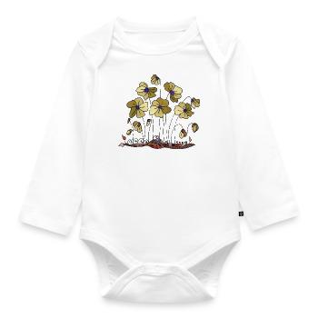 Blumen - Baby Bio-Langarm-Body - Weiß - Vorne
