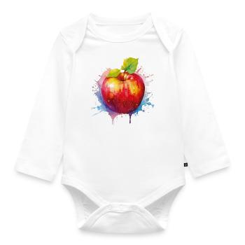 apple - Organic Longsleeve Baby Bodysuit - white - Front
