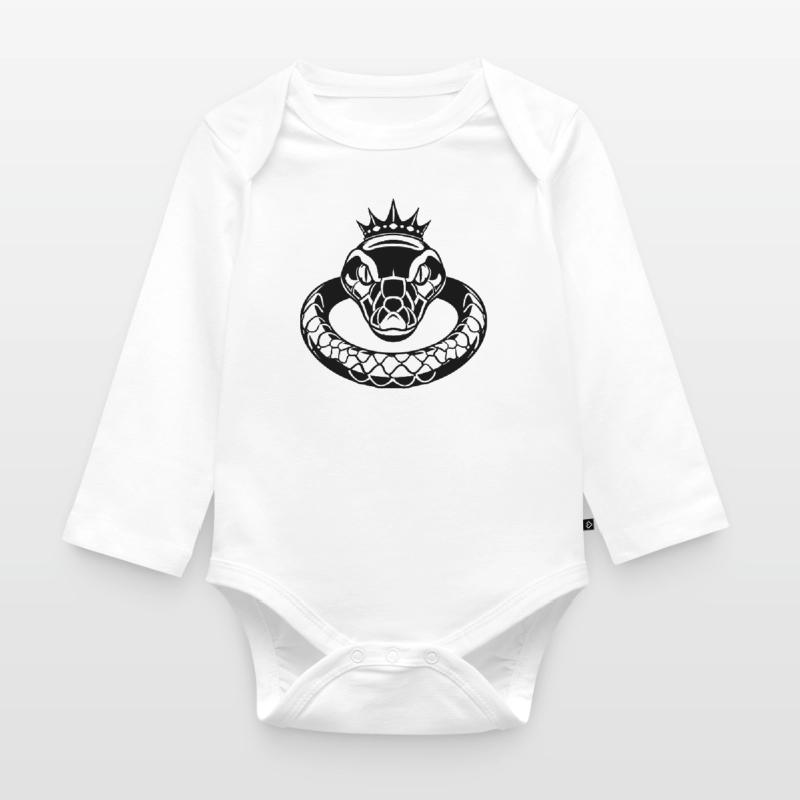 L’élégance du python royal Body Bébé bio manches longues