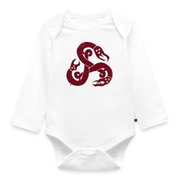 Die drei Schlangen - Baby Bio-Langarm-Body - Weiß - Vorne