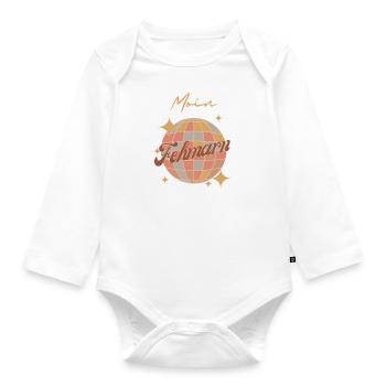 Moin Fehmarn Baltic Sea Island Holiday Retro Vintage - Organic Longsleeve Baby Bodysuit - white - Front