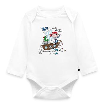 Ahoy, petit pirate - Body Bébé bio manches longues - blanc - Devant