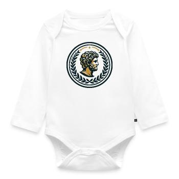 Marcus Aurelius the philosopher - Baby Bio-Langarm-Body - Weiß - Vorne