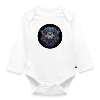 The necromancer in role-playing - Organic Longsleeve Baby Bodysuit - white - Front