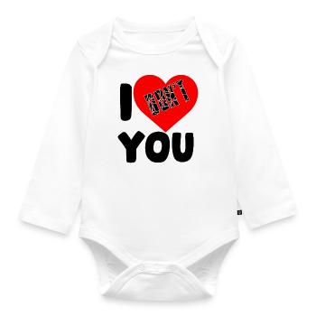 I Don't Love You Breakup Anti Valentines Singles - Organic Longsleeve Baby Bodysuit - white - Front