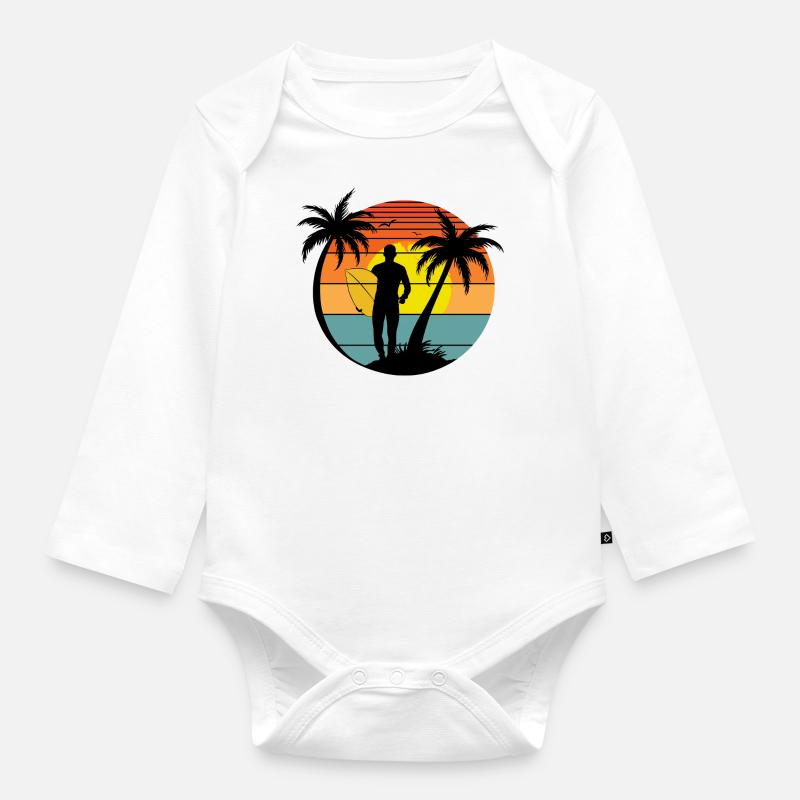 SURF-STIL - Baby Bio-Langarm-Body - Weiß