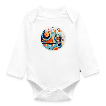 abstract art - Organic Longsleeve Baby Bodysuit - white - Front