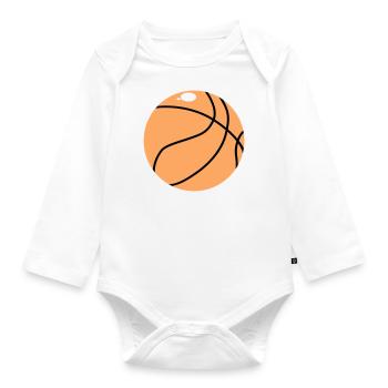 Basket-ball - Body Bébé bio manches longues - blanc - Devant
