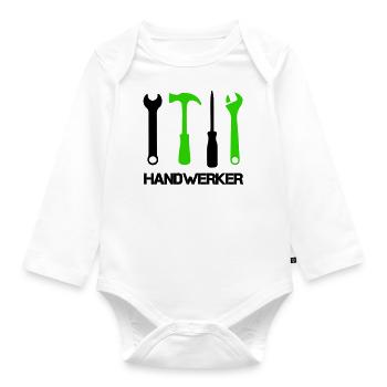 Tool Icons - Organic Longsleeve Baby Bodysuit - white - Front