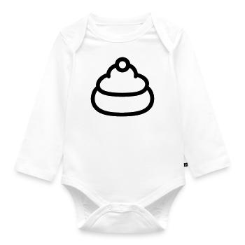 Cupcake - Baby Bio-Langarm-Body - Weiß - Vorne
