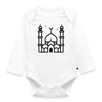 Moschee - Baby Bio-Langarm-Body - Weiß - Vorne