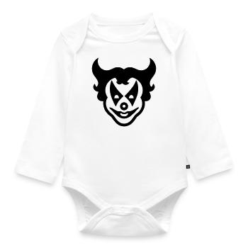 Clown - Organic Longsleeve Baby Bodysuit - white - Front