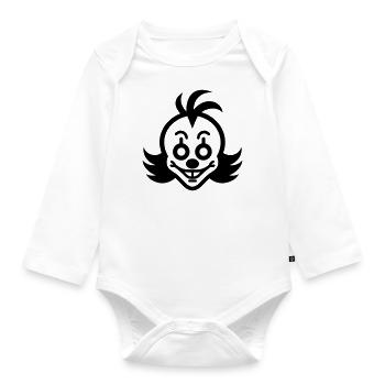 Clown - Organic Longsleeve Baby Bodysuit - white - Front