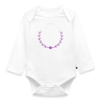 healing power holistic healing encouragement - Organic Longsleeve Baby Bodysuit - white - Front