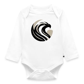 Stilisierter Adlerkopf - Baby Bio-Langarm-Body - Weiß - Vorne