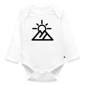 Mountain - Organic Longsleeve Baby Bodysuit - white - Front