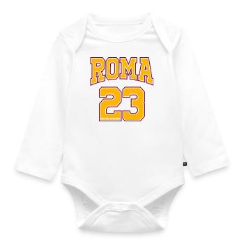 23 (twenty-three) ROME - Organic Longsleeve Baby Bodysuit - white - Front