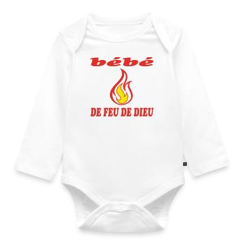 GOD'S FIRE Baby - Organic Longsleeve Baby Bodysuit - white - Front