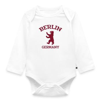 Berlin - Allemagne - Ours de Berlin - Body Bébé bio manches longues - blanc - Devant