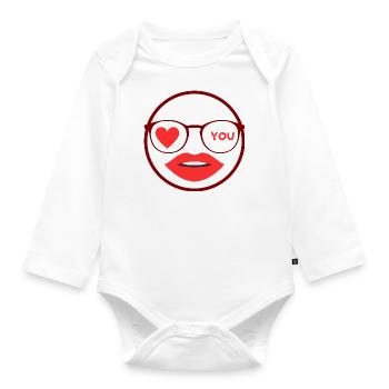 Femme amoureuse - Body Bébé bio manches longues - blanc - Devant